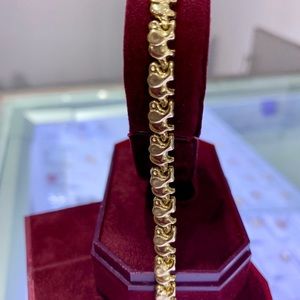 10 K YELLOW GOLD ELEPHANT BRACELET